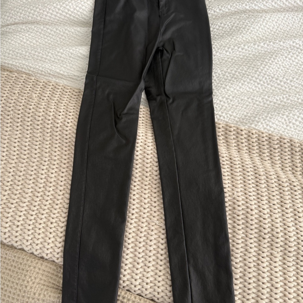 Sleek Black Faux Leather Pants